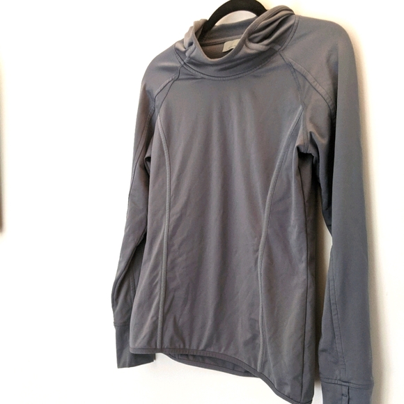 Athleta Tops - Athleta Gray Plush Tech Running Hoodie M